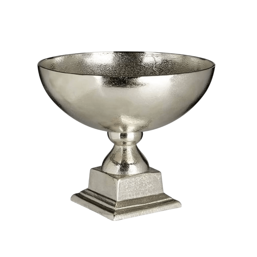 ALUMINIUM CASTING BOWL WITH STAND (POLISH)